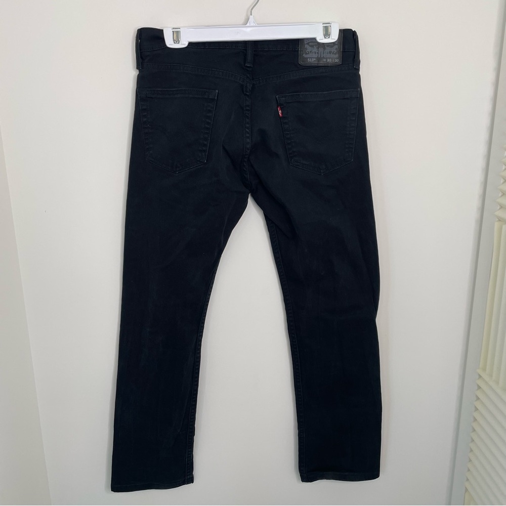 Levi's Men's 513™ Slim Straight Jeans‎ Black 30x30 - Picture 4 of 7
